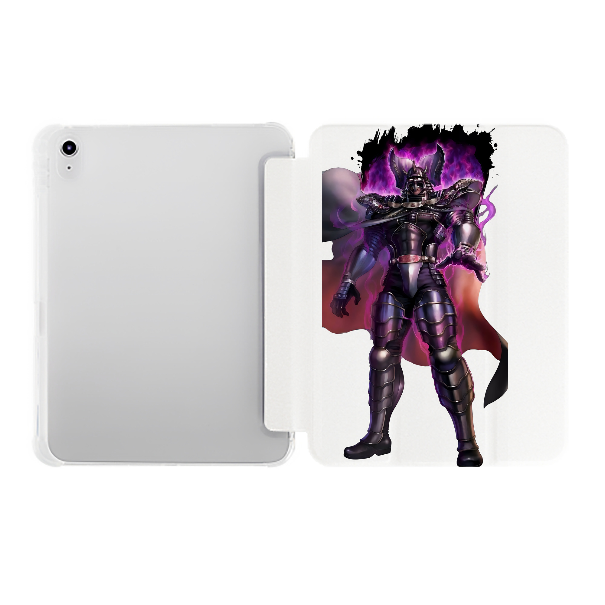 （画像用） 北斗の拳 Fist of the North Star IPad ケース ペン収納付き 三つ折りスタンド PUレザー×シリコン 対応機種9.5/10.5/10.9インチ